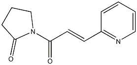 1-(trans-3-(2-pyridyl)acryloyl)-2-pyrrolidinone Struktur