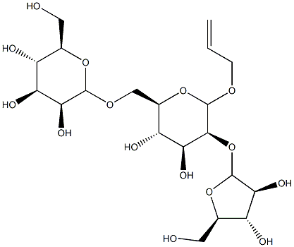 allyl 2-O-arabinofuranosyl-6-O-mannopyranosylmannopyranoside Struktur