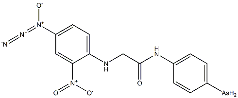 4-(N-(4-azido-2-nitrophenyl)aminoacetamido)phenylarsine oxide Struktur