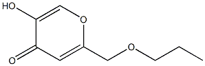 5-hydroxy-2-(n-propoxymethyl)-4H-pyran-4-one Struktur