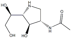 2-acetamido-1,4-imino-1,2,4-trideoxygalactitol Struktur