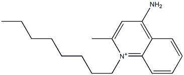 4-amino-1-octylquinaldinium Struktur