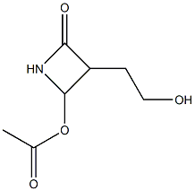 4-acetoxy-3-hydroxyethyl-2-azetidinone Struktur