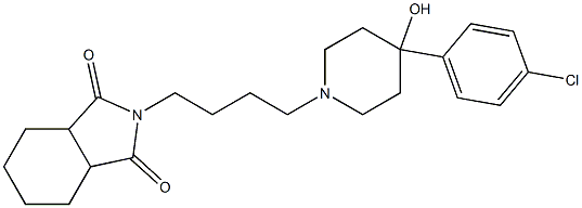 2-(4-(4-(4-chlorophenyl)-4-hydroxy-1-piperidinyl)butyl)hexahydro-1H-isoindol-1,3(2H)-dione Struktur