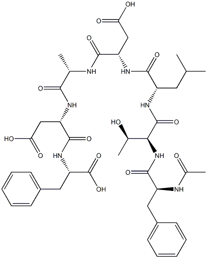 acetyl-phenylalanyl-threonyl-leucyl-aspartyl-alanyl-aspartyl-phenylalanine Struktur