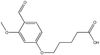 5-(4-formyl-3-methoxyphenoxy)valeric acid Struktur