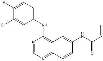 N-(4-(3-chloro-4-fluorophenylamino)quinazolin-6-yl)acrylamide Struktur