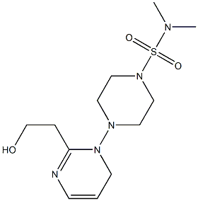 4-(2-hydroxyethylpyrimidin-1-yl)piperazine-1-sulfonic acid dimethylamide Struktur