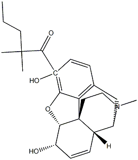 3-(2,2-dimethylvaleroyl) morphine Struktur