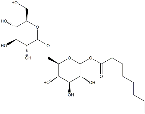 6-O-glucopyranosyl-1-O-octanoylglucopyranose Struktur