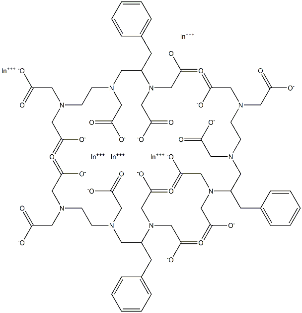 indium benzyldiethylenetriaminepentaacetic acid Struktur