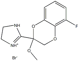 2-(5-fluoro-2-methoxy-1,4-benzodioxan-2-yl)imidazolinium bromide Struktur