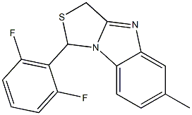 1-(2,6-difluorophenyl)-6-methyl-1H,3H-thiazolo(3,4-a)benzimidazole Struktur