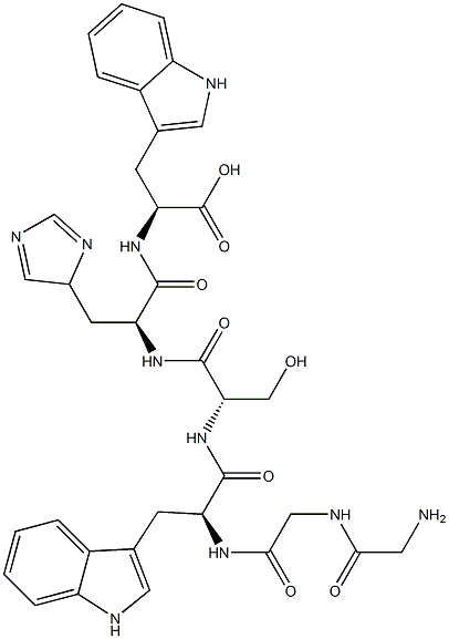 glycyl-glycyl-tryptophyl-seryl-histidyl-tryptophan Struktur