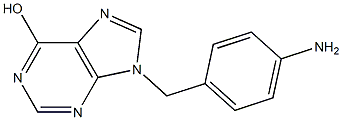 6-hydroxy-9-(4-aminobenzyl)purine Struktur