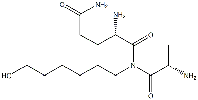 6-(alanyl-glutaminylamino)hexan-1-ol Struktur