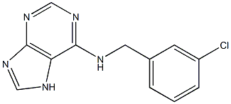 6-(3-chlorobenzylamino)purine Struktur