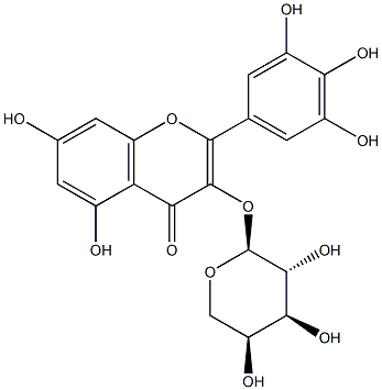 MYRICETIN3-O-ALPHA-L-ARABINOPYRANOSIDE Struktur