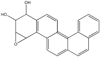 (+-)-ANTI-9,10-DIHYDROXY-11,12-EPOXY-9,10,11,12-TETRAHYDROBENZO[C]CHRYSENE Struktur