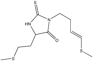 3-(4-(METHYLTHIO)-3-BUTENYL)-5-(2-(METHYLTHIO)ETHYL)-2-THIOHYDANTOIN Struktur