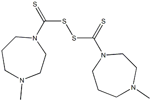 BIS(4-METHYL-1-HOMOPIPERAZINYLTHIOCARBONYL)DISULPHIDE Struktur