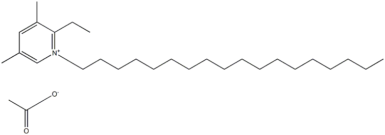 2-ETHYL-3,5-DIMETHYL-1-OCTADECYLPYRIDINIUMACETATE Struktur