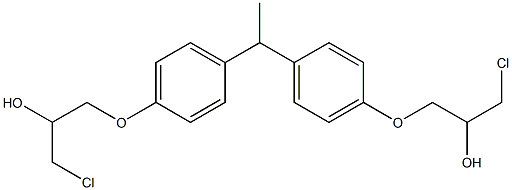 1,1-BIS(P-(3-CHLORO-2-HYDROXYPROPOXY)PHENYL)ETHANE Struktur