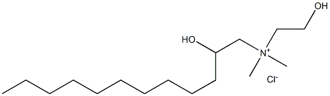 2-HYDROXY-ETHYL-2-HYDROXYDODECYL-DIMETHYL-AMMONIUM-CHLORIDE Struktur