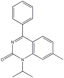 2-QUINAZOLINONE,1-ISOPROPYL-7-METHYL-4-PHENYL- Struktur