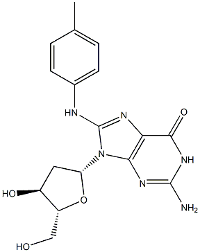 N-(DEOXYGUANOSINE-8-YL)-PARA-TOLUIDINE Struktur