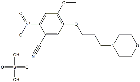 4-METHOXY-5-(3-MORPHOLINOPROPOXY)-2-NITROBENZONITRILEMONOSULFATE Struktur