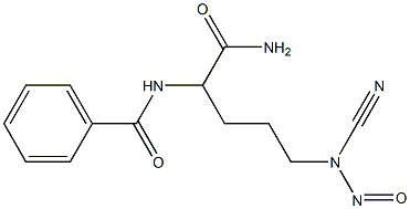 CYANAMIDE,N-(4-BENZAMIDO-4-CARBAMOYLBUTYL)-N-NITROSO Struktur