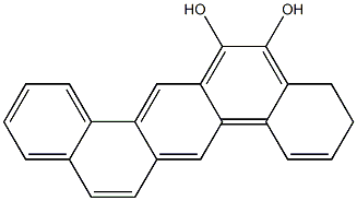 3R,4R-DIHYDROXY-3,4-DIHYDRODIBENZ(A,H)ANTHRACENE Struktur