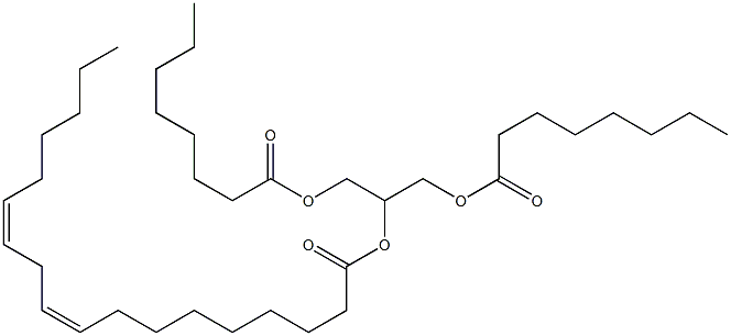 1,3-DIOCTANOYL-2-LINOLEOYL-SN-GLYCEROL Struktur