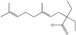 3,7-DIMETHYL-2,6-OCTADIEN-1-YL2-ETHYLBUTANOATE Struktur