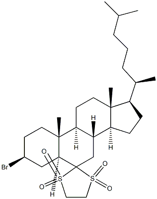 3BETA-BROMO-6,6-ETHYLENE-DISULPHONYL-5ALPHA-CHOLESTANE Struktur