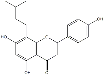 8-ISOPENTYLNARINGENIN Struktur