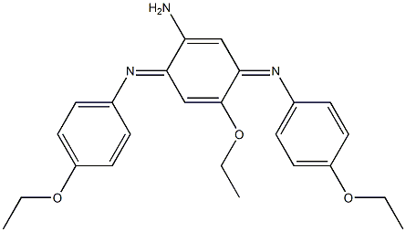 3,6-BIS(4-ETHOXYPHENYLIMINO)-4-ETHOXY-1,4-CYCLOHEXADIENYLAMINE Struktur