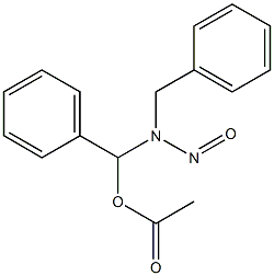 N-BENZYL-N-(ALPHA-ACETOXYBENZYL)NITROSAMINE Struktur