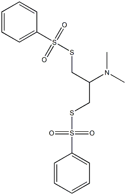 S,S'-(2-(DIMETHYLAMINO)TRIMETHYLENE)BIS(BENZENETHIOSULPHONATE) Struktur