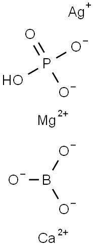 SILVER-MAGNESIUM-CALCIUM-PHOSPHATE-BORATE Struktur