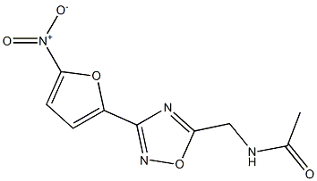 N-((3-(5-NITRO-2-FURYL)-1,2,4-OXADIAZOL-5-YL)METHYL)-ACETAMIDE Struktur