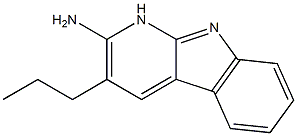 PYRIDO(2,3-B)INDOLE,2-AMINO-3-PROPYL- Struktur