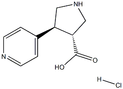 (+-)-trans-4-(4-pyridinyl)-pyrrolidine-3-carboxylic acid hydrochloride Struktur