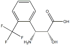 (2R,3R)-3-Amino-2-hydroxy-3-(2-trifluoromethyl-phenyl)-propanoic acid Struktur