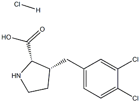 (R)-gamma-(3,4-dichloro-benzyl)-L-proline hydrochloride Struktur