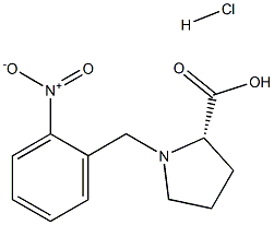 (S)-alpha-(2-nitro-benzyl)-proline hydrochloride Struktur