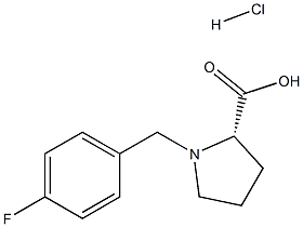 (S)-alpha-(4-fluoro-benzyl)-proline hydrochloride Struktur