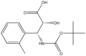 N-Boc-(2R,3R)-3-Amino-2-hydroxy-3-(2-methyl-phenyl)-propanoic acid Struktur