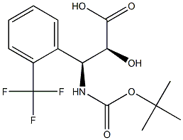 N-Boc-(2S,3S)-3-Amino-2-hydroxy-3-(2-trifluoromethyl-phenyl)-propanoic acid Struktur